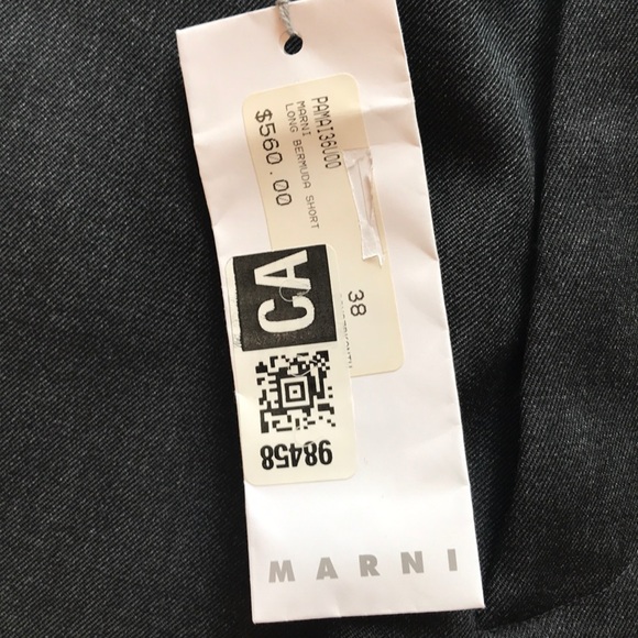 Marni shorts grey 100% wool 38 NWT US size 0 - Picture 4 of 5